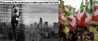 PD.Documento sul Mercato del Lavoro a trattativa aperta Monti-Parti Sociali