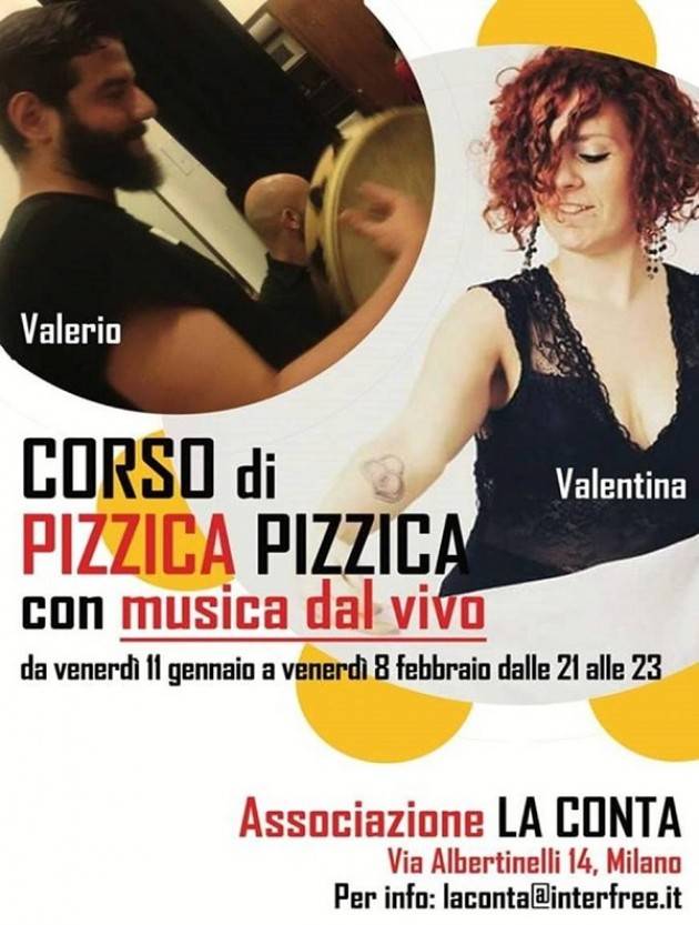 Milano Ass. La Conta invita a partecipare al Corso di DI PIZZICA PIZZICA