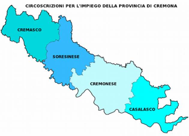 Provincia Cremona Rapporto popolazione residente :italiani 315.992, stranieri 42.963 pari al 12%