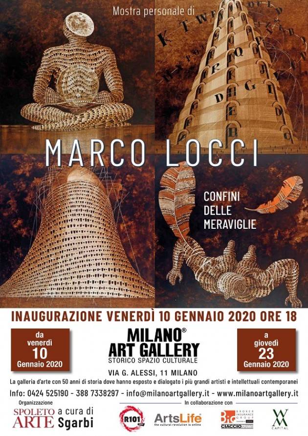 Marco Locci  ,nuova mostra alla Milano Art Gallery, dal 10 al 23 gennaio 2020