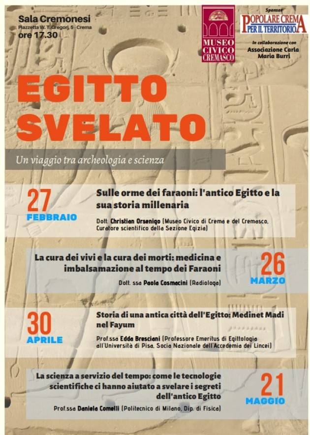 Crema Conferenze Egitto Svelato al Museo Civico