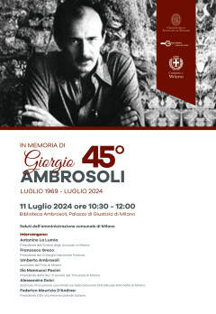 La città di Milano ricorda l’avvocato Giorgio Ambrosoli