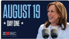 La convention democratica americana per Kamala Harris