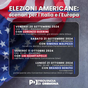 PD Cremona Organizza Incontri su Elezioni americane: scenari per l’Italia e l’Europa