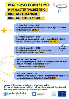 (CR) Cam.Com MINIMASTER GRATUITO 'MARKETING DIGITALE' incontro 16 settembre