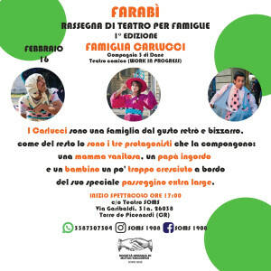 Soms continua la rassegna FARABI’ – Teatro per Famiglie a Torre de’ Picenardi